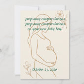 ミニマル妊娠グリーティングカード シーズンカード (正面)