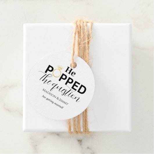 ミニマル婚約パーティが彼はその質問に答えた フェイバータグ (インサイチュ)