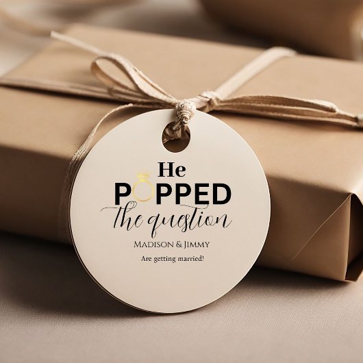 ミニマル婚約パーティが彼はその質問に答えた フェイバータグ