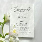 ミニマル婚約パーティ。スクリプトのク結婚リーニング 招待状