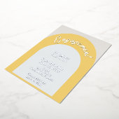 ミニマル婚約フォイル招待状 箔招待状 (回転した状態)