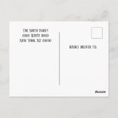 ミニマル子供の誕生日サンキューポストカード ポストカード (裏面)