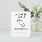 ミニマル安全ピンおむつラッフルカード ポストカード (スタンド正面)