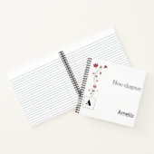 ミニマル定年モノグラム水カラー黒 ノートブック (内部)