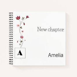 ミニマル定年モノグラム水カラー黒 ノートブック