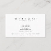 ミニマル実在ス不動産業者プロフェッショナルブローカー 名刺 (裏面)