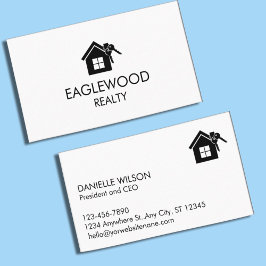 ミニマル実在ス不動産白黒 名刺