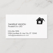 ミニマル実在ス不動産白黒 名刺 (裏面)