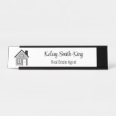 ミニマル実在モダン不動産屋 デスクネームプレート (正面)