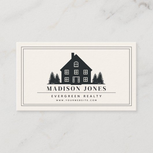 ミニマル実在素朴Estate Agent House Photo 名刺 (正面)