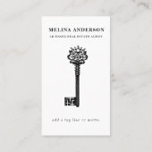 ミニマル実在財ヴィンテージ鍵 名刺 (裏面)