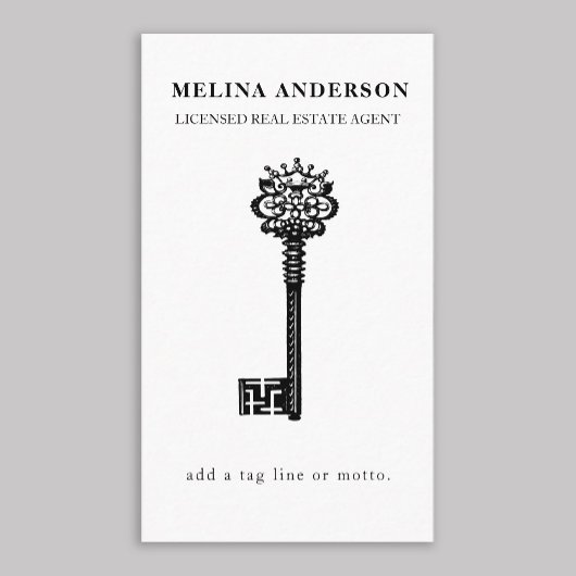 ミニマル実在財ヴィンテージ鍵 名刺