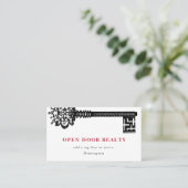 ミニマル実在財産ヴィンテージ鍵名刺 名刺 (スタンド正面)