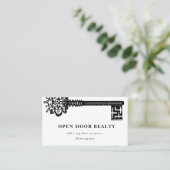 ミニマル実在財産ヴィンテージ鍵名刺 名刺 (スタンド正面)