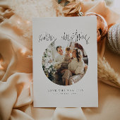 ミニマル家族写真クリスマスカード シーズンカード