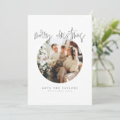 ミニマル家族写真クリスマスカード シーズンカード (スタンド正面)