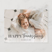 ミニマル家族写真感謝祭 ポストカード (正面)