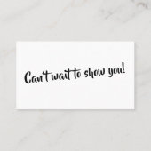 「ミニマル家買だ!」 編集可能な白のカード 名刺 (裏面)