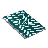 ミニマル対角パタストライプのーン,モノグラム ノートブック (右側)