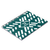 ミニマル対角パタストライプのーン,モノグラム ノートブック (左側)