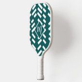 ミニマル対角パタストライプのーン，モノグラム ピックルボールラケット (左)