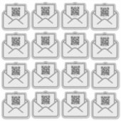 ミニマル封筒テーマ顧客婚約QR シール (正面)