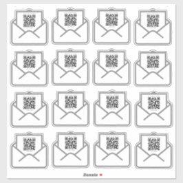 ミニマル封筒テーマ顧客婚約QR シール