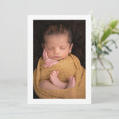 ミニマル導入ベビーポートレート写真誕生 案内状 (スタンド正面)