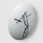 ミニマル居室用白黒時計 ラージ壁時計 (傾斜)