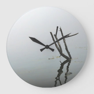 ミニマル居室用白黒時計 ラージ壁時計