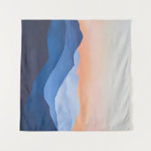 ミニマル山の夕日 タペストリー (正面(横))