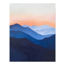 ミニマル山の夕日