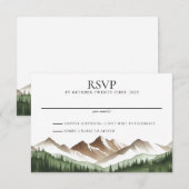 ミニマル山結婚の 出欠カード (正面/裏面)