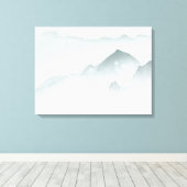 ミニマル山脈 キャンバスプリント (インサイチュ (ウッドフロア))