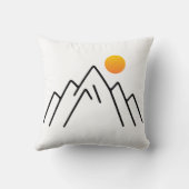 ミニマル山脈：自然インスパイアデザイン クッション (裏面)