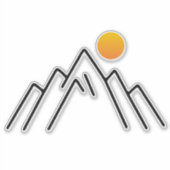 ミニマル山脈：自然インスパイアデザイン シール (正面)