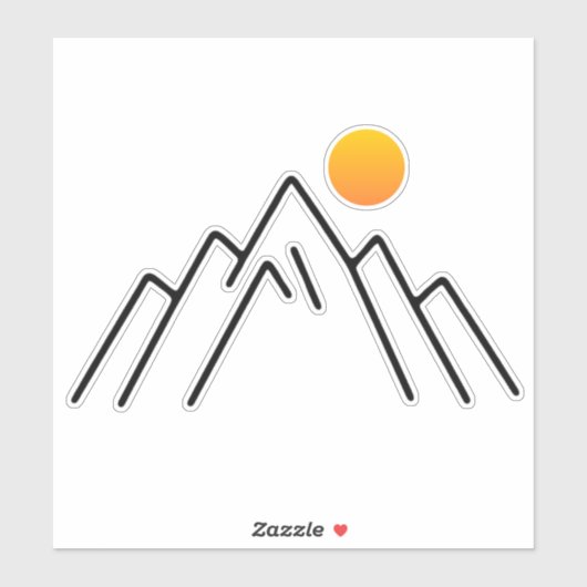 ミニマル山脈：自然インスパイアデザイン シール (シート)