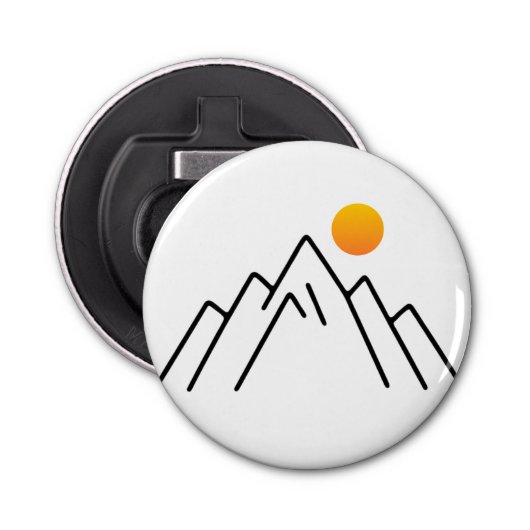 ミニマル山脈：自然インスパイアデザイン 栓抜き (正面)