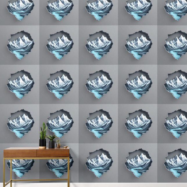 ミニマル山脈： 3Dエレガントウォールアート 壁紙 (廊下)