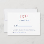 ミニマル差出人住所ウェディングRSVPカード (正面)