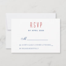 ミニマル差出人住所ウェディングRSVPカード