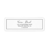 ミニマル差出人住所ラベル ラベル (正面)