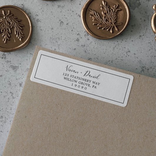 ミニマル差出人住所ラベル ラベル