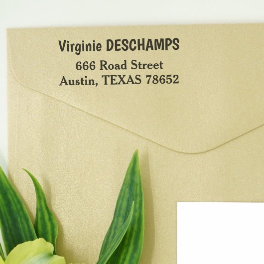 ミニマル差出人住所自己スタンプ セルフインキングスタンプ