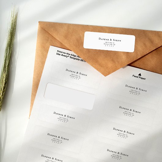 ミニマル差出人住所 ラベル