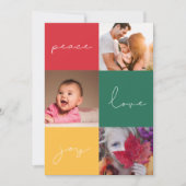 ミニマル平和ラブジョイ3フォトコラージュ シーズンカード (正面)