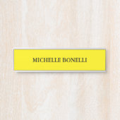 ミニマル平明モダンるい黄色 サインプレート (正面)