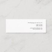 ミニマル平白モダン公証人貸与業者 スキニー名刺 (裏面)