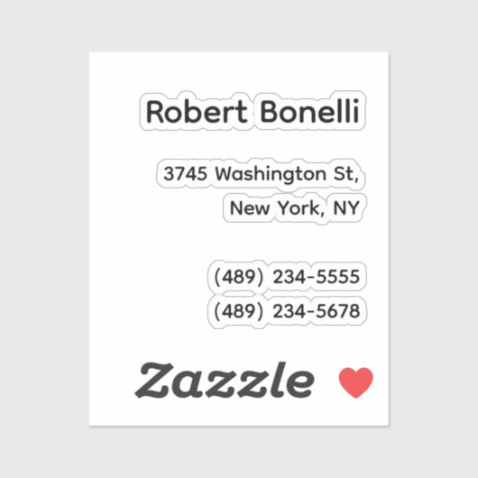 ミニマル平白モダン シール (シート)