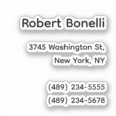 ミニマル平白モダン シール (正面)